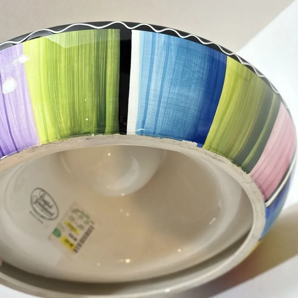 Certified International Nancy Green Colorful Stripe 13